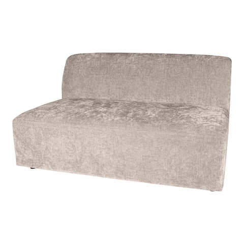 Lujo sofa valkoinen fiore-kangas 2-paikkainen elementti