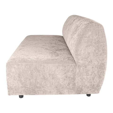 Lujo sofa valkoinen fiore-kangas 2-paikkainen elementti