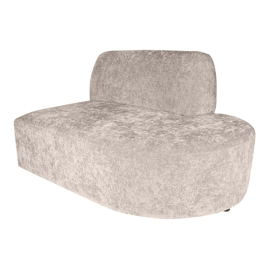 Lujo sofa valkoinen fiore-kangas oikea ottomaani