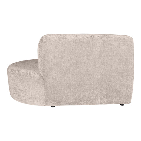 Lujo sofa valkoinen fiore-kangas oikea ottomaani