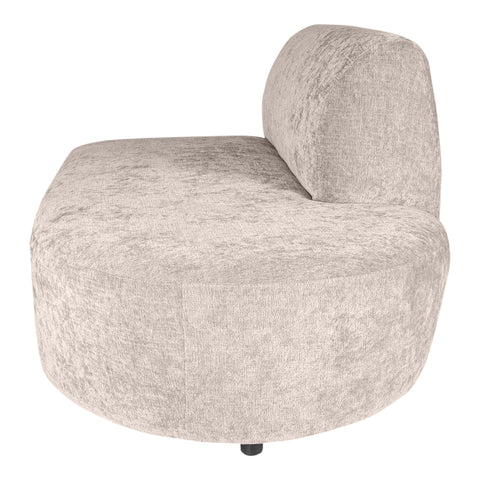 Lujo sofa valkoinen fiore-kangas oikea ottomaani