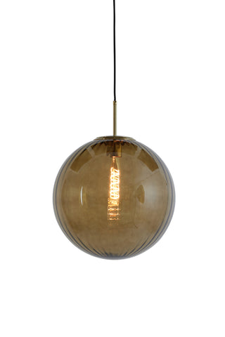 Ceiling lamp Magdala - Brown Glass - Ø40cm