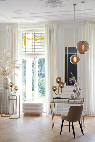 Ceiling lamp Magdala - Brown Glass - Ø40cm