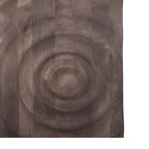 Mattin Brown mango wood circle wall panel rect