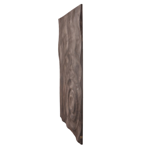 Mattin Brown mango wood circle wall panel rect