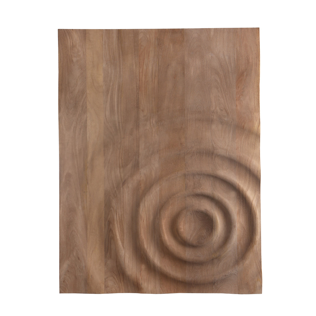 Círculo de panel de pared de madera de mango natural de Mattin