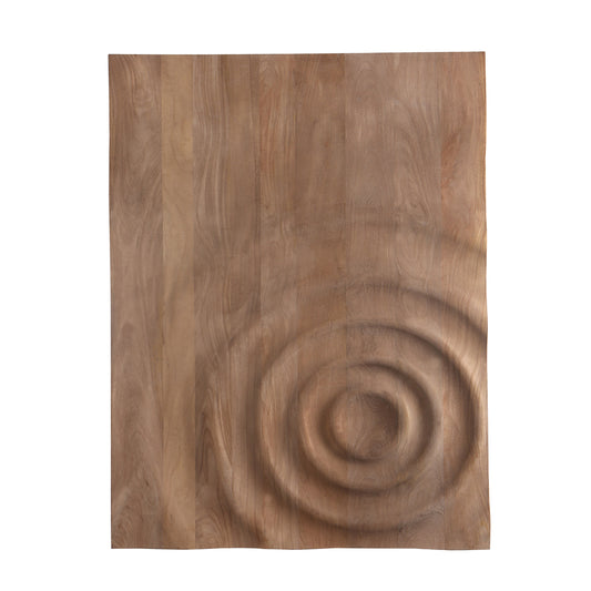Círculo de panel de pared de madera de mango natural de Mattin