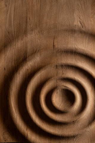 Círculo de panel de pared de madera de mango natural de Mattin