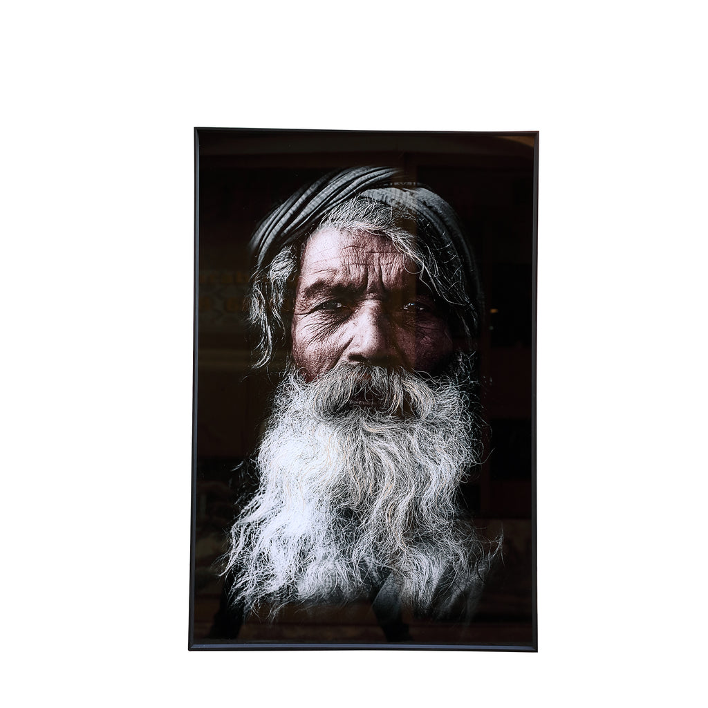 Melani Glass Art painting of an Indian man