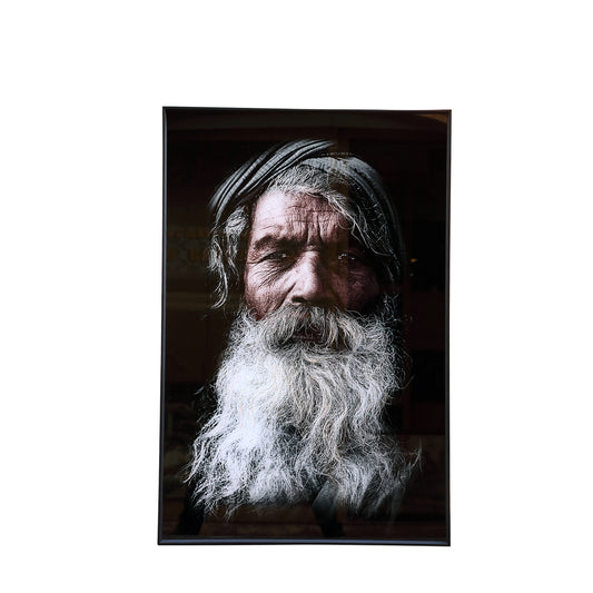 Melani Glass Art painting of an Indian man