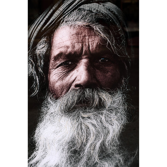 Melani Glass Art painting of an Indian man