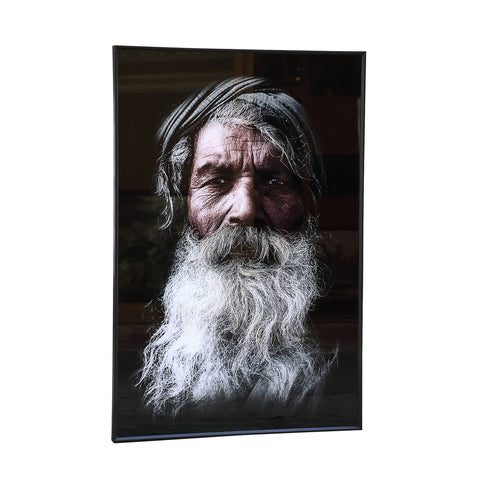 Melani Glass Art painting of an Indian man