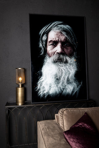 Melani Glass Art painting of an Indian man