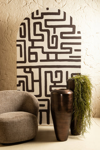 PTMD-Michael GunMetal Alu Plantenpot-koperhoog rond S