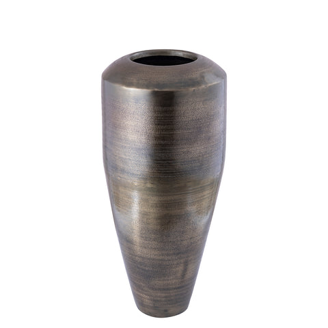 PTMD-Michael GunMetal Alu Plantenpot-goud hoog rond S