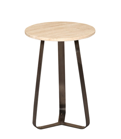 Micka Black Travertine koffietafel rond klein