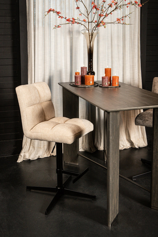 Milan bar chair ajustable crème