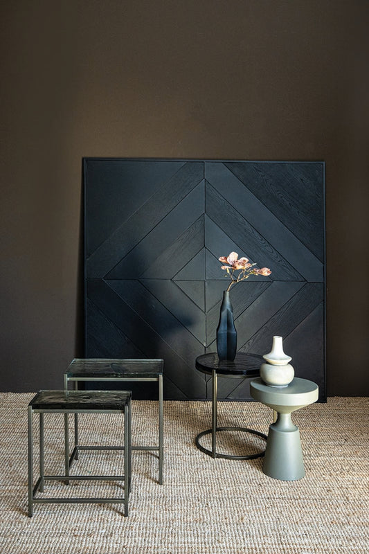 Mixa Black hierro y chapa mezcla panel de pared rectangular