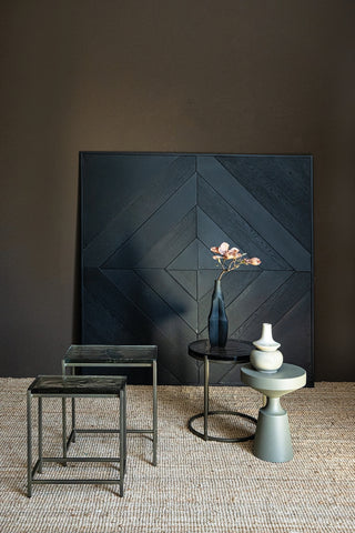 Mixa Black hierro y chapa mezcla panel de pared rectangular