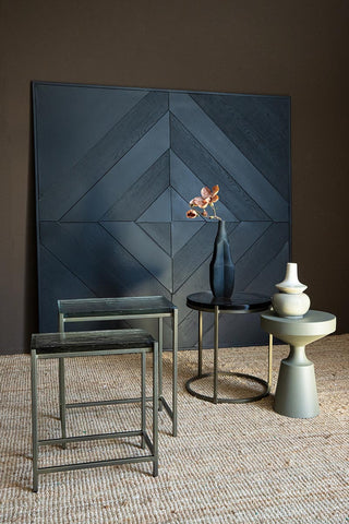 Mixa Black hierro y chapa mezcla panel de pared rectangular
