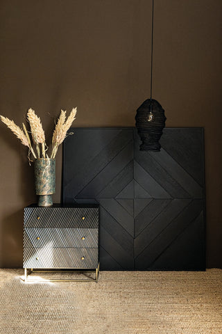 Mixa Black hierro y chapa mezcla panel de pared rectangular