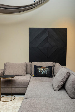 Mixa Black hierro y chapa mezcla panel de pared rectangular