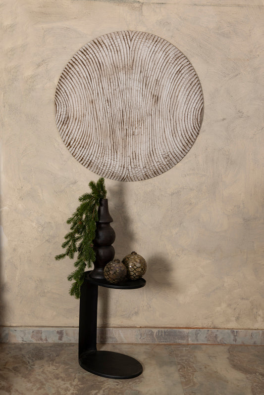Moanna Cream MDF wallpanel round organic lines L to Only.