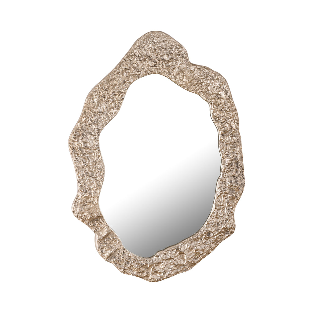 Morina Champagne alu miroir forme ovale organique