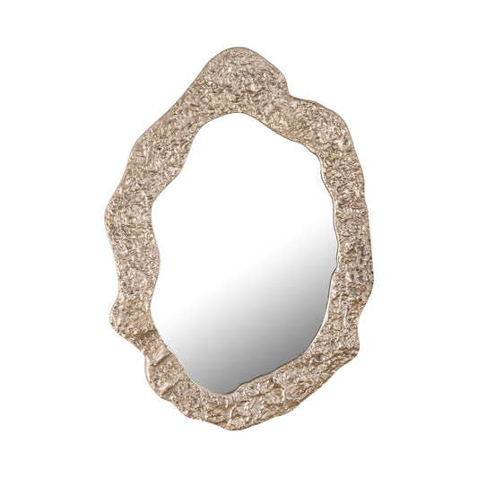Morina Champagne alu miroir forme ovale organique
