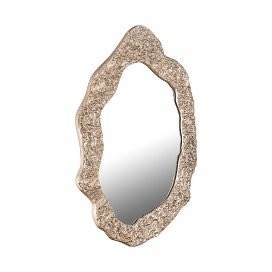 Morina Champagne alu miroir forme ovale organique