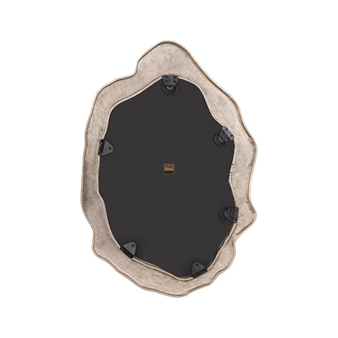 Morina Champagne alu miroir forme ovale organique