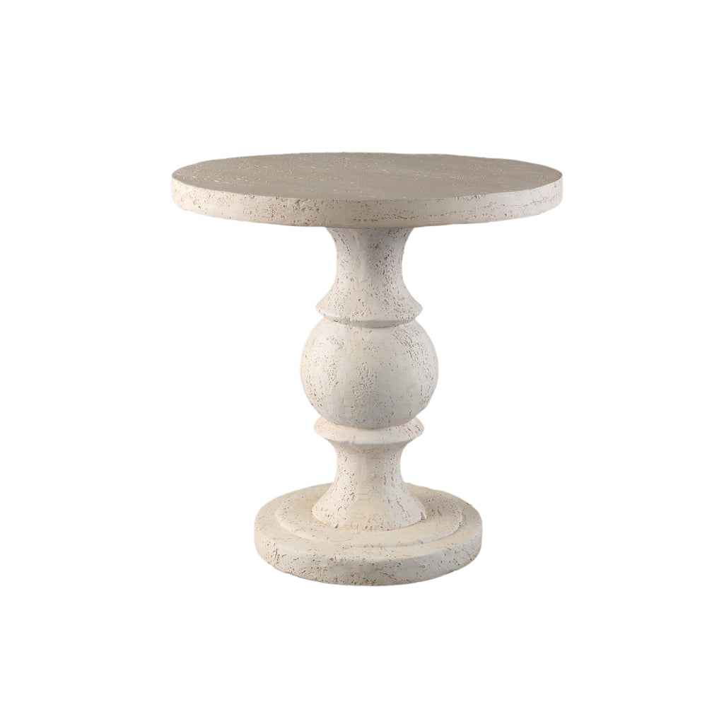 Muza Cream MgO round classic side table