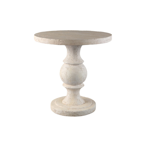 Muza Cream MgO round classic side table
