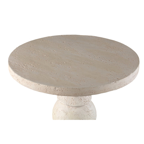 Muza Cream MgO round classic side table
