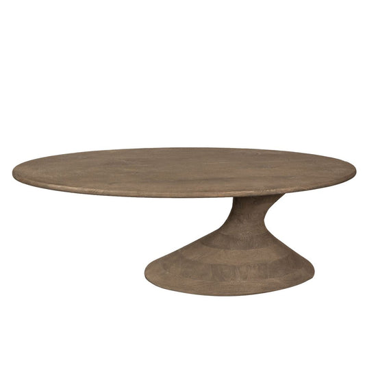 Nemo Gris mesa de café de madera de mango ovalada de 150 cm