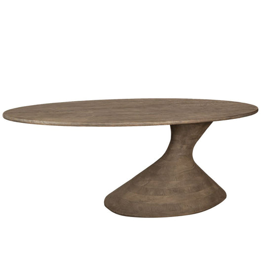 Nemo Gris mesa de comedor ovalada de madera de mango de 220 cm