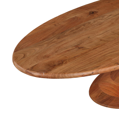 Nemo natural acacia wooden coffee table oval 150cm