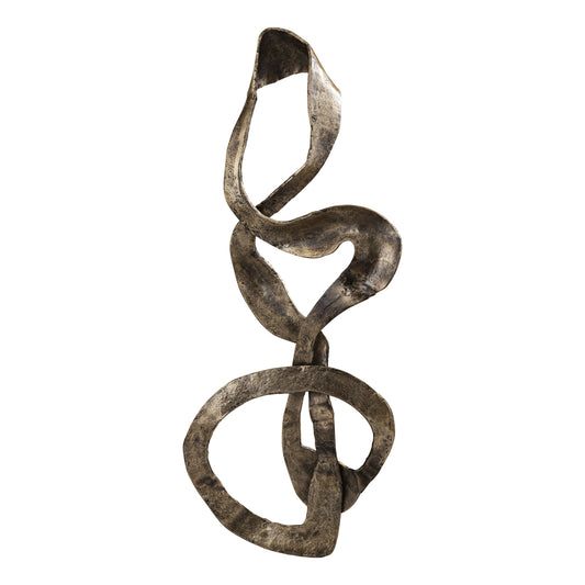 Neven Gold casted alu metal swirl wall panel L
