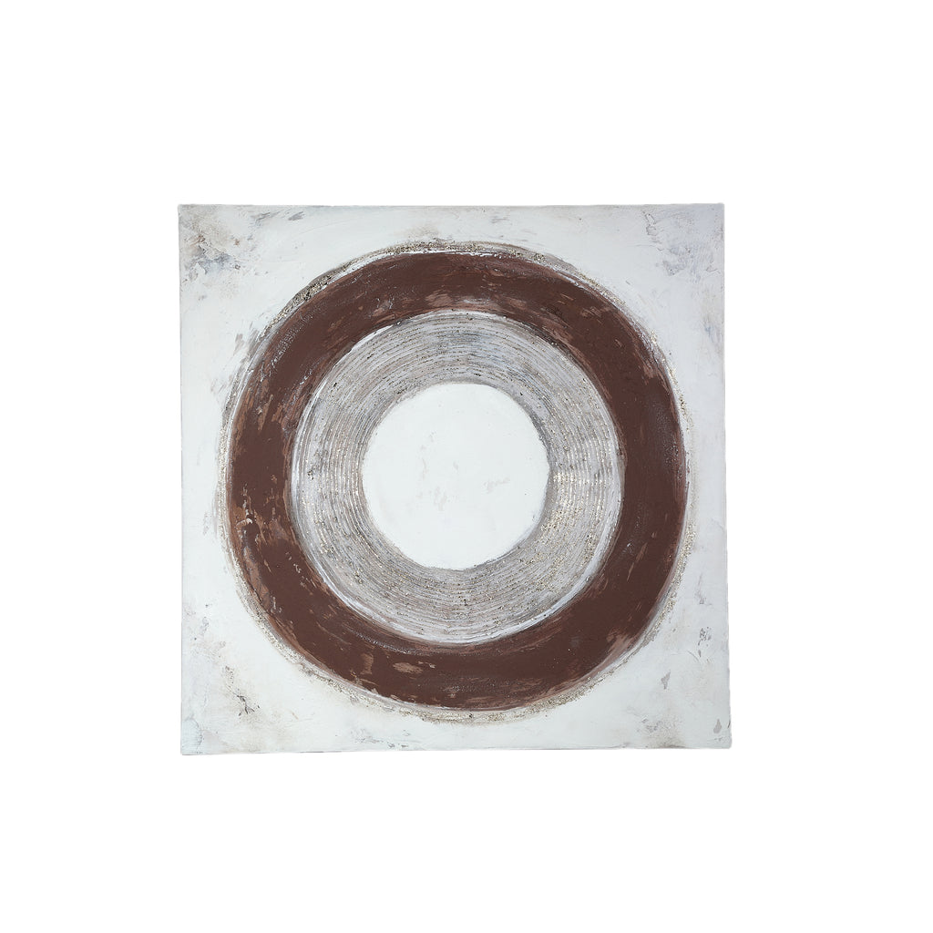 Nevis Cream mur pare carré avec cercles