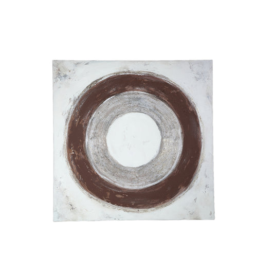 Nevis Cream mur pare carré avec cercles