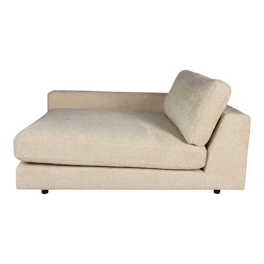 Sofá chaise longue Nilla con brazo izquierdo en arena Ant3 Sic.