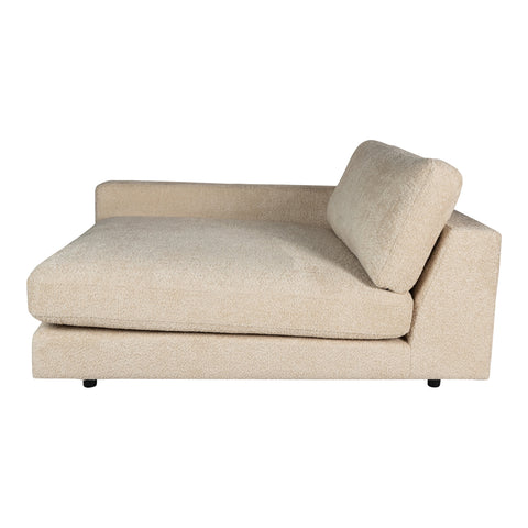 Sofá chaise longue Nilla con brazo izquierdo en arena Ant3 Sic.