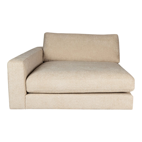 Sofá chaise longue Nilla con brazo izquierdo en arena Ant3 Sic.