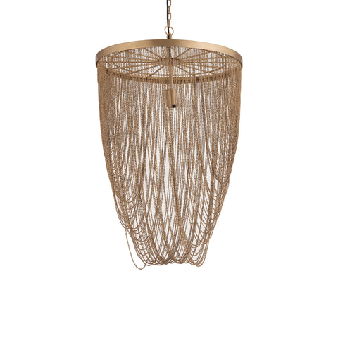 Nishan Gold iron chains round hanging lamp S