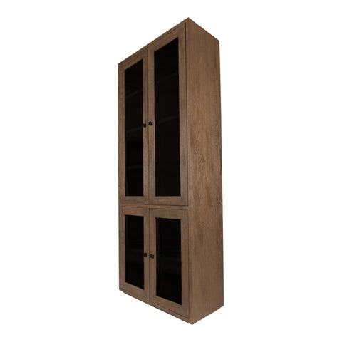 Armario de roble con 4 puertas en gris.