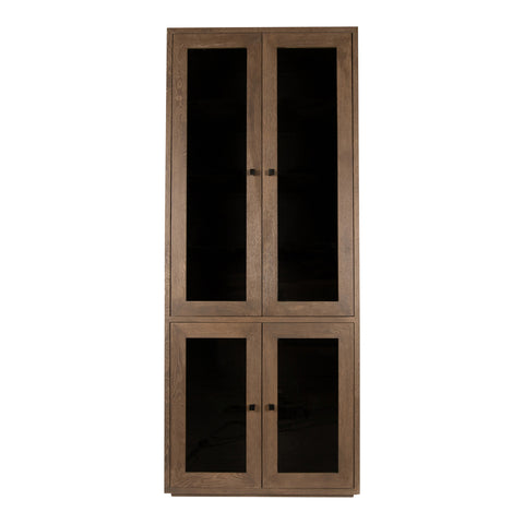 Armario de roble con 4 puertas en gris.