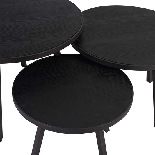 Ohara Black veneer coffee table with metal frame SV3