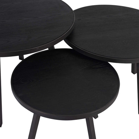 Ohara Black veneer coffee table with metal frame SV3