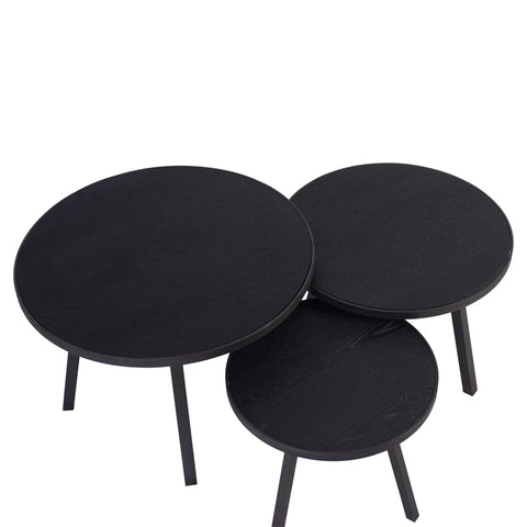 Ohara Black veneer coffee table with metal frame SV3