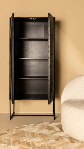 Onyx cabinet black 2 drs